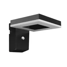 PHILIPS nástěnné svítidlo LED Zonal.SQ 1.3W 250lm IP44 solární;černá; PIR senzor