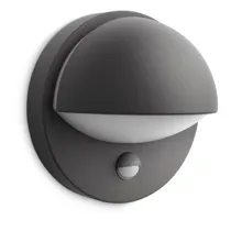 PHILIPS nástěnné svítidlo, žárovka June 1xE27 IP44 ;antracit senzor