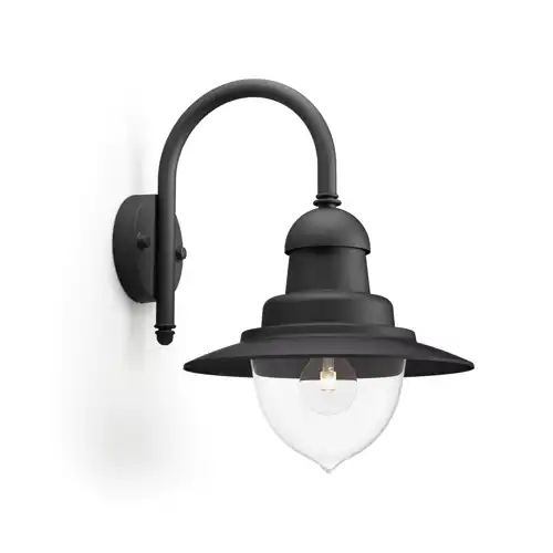 PHILIPS nástěnné svítidlo, žárovka myGarden Raindrop 1xE27 IP44 ;černá