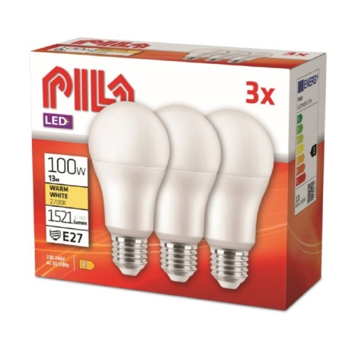 PHILIPS PILA 100W A60 E27 827 FR ND 3CT/6