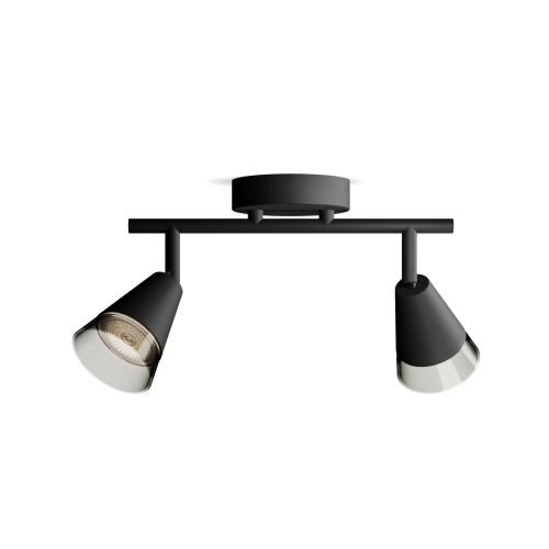 PHILIPS přisazené svítidlo Cleft 2xGU10 IP20 ; černá