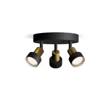 PHILIPS přisazené svítidlo Conduit 3xGU10 IP20 ; mosaz/černá