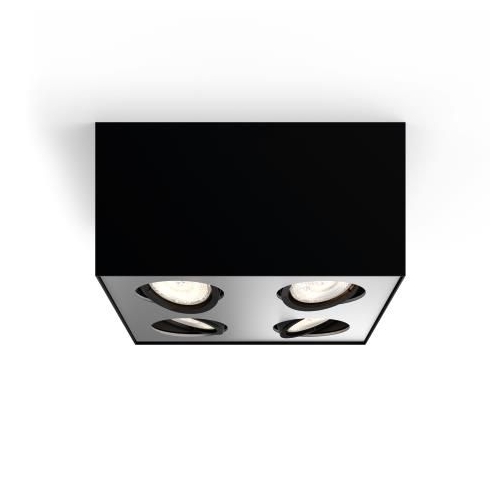 PHILIPS přisazený LED downlight Box 4x4.5W 2000lm/822 IP20 ;černá