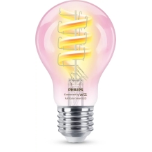 PHILIPS Smart filam.bulb A60 6.3W/40W E27 RGB 470lm Dim čirá