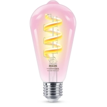 PHILIPS Smart filam.bulb ST64 6.3W/40W E27 RGB 470lm Dim čirá