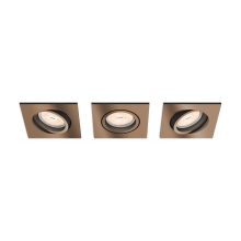 #PHILIPS svít.downlight Donegal 3xNW ;copper