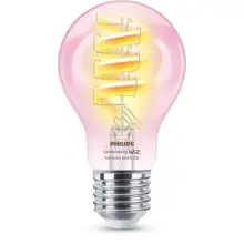 PHILIPS WiZ filam.bulb A60 6.3W/40W E27 RGB 470lm Dim čirá