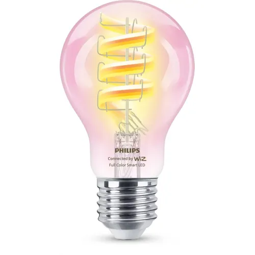 PHILIPS WiZ filam.bulb A60 6.3W/40W E27 RGB 470lm Dim čirá
