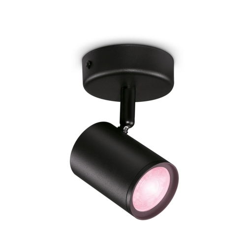 PHILIPS WiZ svít.strop.LED Imageo 1x4.9W GU10 345lm/922-65/RGB IP20 ; černá