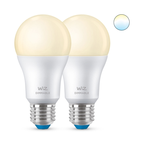 PHILIPS WiZ žárovka A60 8W/60W E27 2700K 806lm Dim 2-pack˙