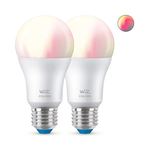 PHILIPS WiZ žárovka A60 8W/60W E27 RGB 806lm Dim 2-pack˙