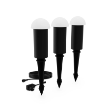 PHILIPS zápichové svítidlo LED Edwina 1.5W 180lm IP44;černá 24V 3-pck+zdroj