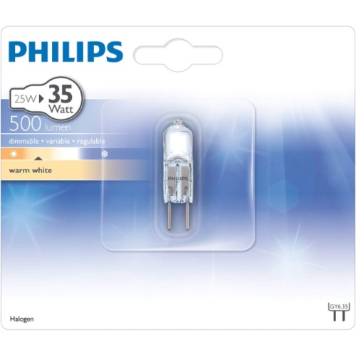 PHILIPS žárov.halog.kapsle 25W GY6.35 12V čirá blistr