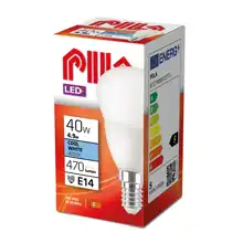 PILA LED kapka P45 4.9W/40W E14 4000K 470lm NonDim 15Y opál