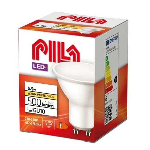 PILA LED reflektor PAR16 5W/50W GU10 2700K 500lm 120° NonDim 15Y