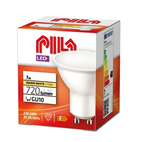 PILA LED reflektor PAR16 7.5W/65W GU10 2700K 720lm/120° NonDim 15Y