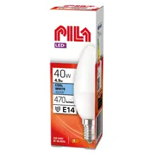 PILA LED svíčka B35 4.9W/40W E14 4000K 470lm NonDim 15Y opál