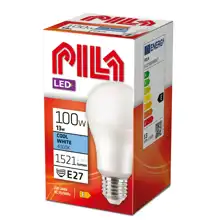 PILA LED žárovka A65 13W/100W E27 4000K 1521lm NonDim 15Y opál