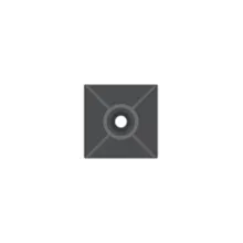 SAPISELCO příchytka stahovacího pásku do 4.5mm; 27x27 samolep.černá; bli=25 ks