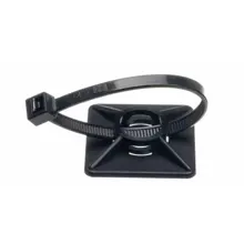 SAPISELCO příchytka stahovacího pásku do 4.5mm; 27x27 samolep.černá;