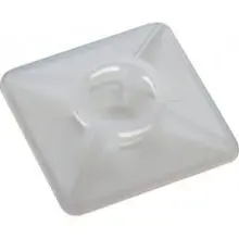 SAPISELCO příchytka stahovacího pásku do 4mm; 19x19 samolep.bílá ;