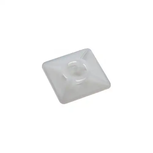 SAPISELCO příchytka stahovacího pásku do 4mm; 19x19 samolep.bílá ;
