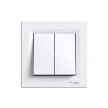 Schneider ASFORA komplet dvojnásobný tlačítkový ovládač 1/0 POLAR