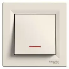 Schneider ASFORA komplet jednonásobný přepín.střídav. 6So CREAM