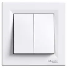 Schneider ASFORA komplet jednonásobný spínač 6+6 POLAR