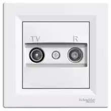 Schneider ASFORA komplet jednonásobný zásuvka anténní TV-R koncová POLAR