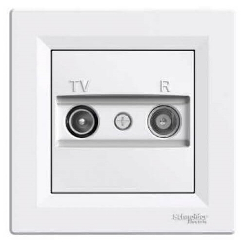 Schneider ASFORA komplet jednonásobný zásuvka anténní TV-R koncová POLAR