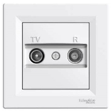 Schneider ASFORA komplet jednonásobný zásuvka anténní TV-R průběžná POLAR