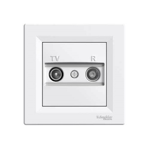 Schneider ASFORA komplet jednonásobný zásuvka anténní TV-R průběžná POLAR