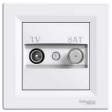 Schneider ASFORA komplet jednonásobný zásuvka satelitni TV/SAT koncová POLAR