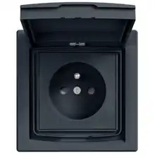 Schneider ASFORA komplet jednonásobný zásuvka síťová 2P+PE ANTRACIT IP44