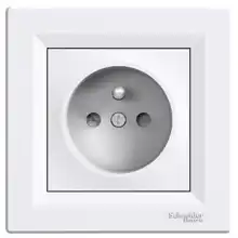 Schneider ASFORA komplet jednonásobný zásuvka síťová 2P+PE clonky POLAR