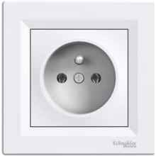 Schneider ASFORA komplet jednonásobný zásuvka síťová 2P+PE POLAR IP20