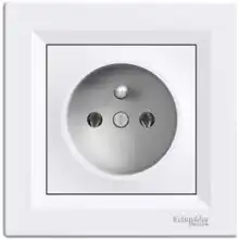 Schneider ASFORA komplet jednonásobný zásuvka síťová 2P+PE POLAR IP20