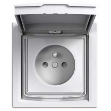 Schneider ASFORA komplet jednonásobný zásuvka síťová 2P+PE POLAR IP44