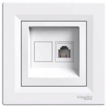 Schneider ASFORA komplet jednonásobný zásuvka telefonní RJ11 POLAR