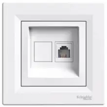 Schneider ASFORA komplet jednonásobný zásuvka telefonní RJ11 POLAR