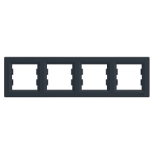 Schneider ASFORA krycí rámeček čtyřnásobný ANTRACIT