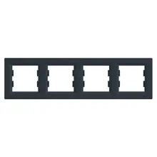 Schneider ASFORA krycí rámeček čtyřnásobný ANTRACIT