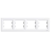 Schneider ASFORA krycí rámeček čtyřnásobný POLAR