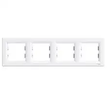 Schneider ASFORA krycí rámeček čtyřnásobný POLAR