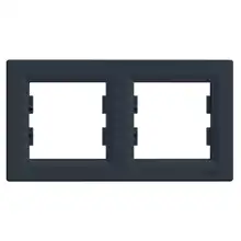 Schneider ASFORA krycí rámeček dvojnásobný ANTRACIT