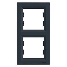 Schneider ASFORA krycí rámeček dvojnásobný vertikální ANTRACIT