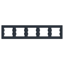 Schneider ASFORA krycí rámeček pětinásobný ANTRACIT