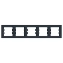 Schneider ASFORA krycí rámeček pětinásobný ANTRACIT