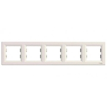 Schneider ASFORA krycí rámeček pětinásobný CREAM